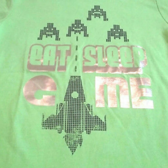 3/$20 NEW Boys M 8/10 EAT SLEEP GAME Tshirt Retro - Picture 2 of 6